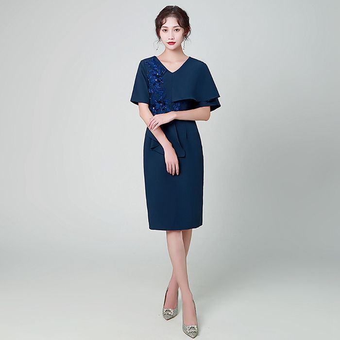 パーティードレス ワンピース レディース Vネックドレス ドレス シンプル 着痩せ おしゃれ きれい 謝恩会 発表会 演奏会 同窓会 成人式 フォーマル 女子会 誕生日 20代 30代 40代 yuanmeng33