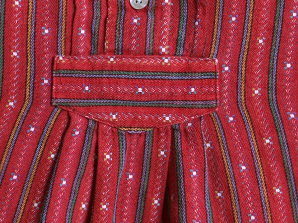 80s エルエルビーン ハンドカラー 織柄入り 長袖 チュニック レディース S 程 ヴィンテージ ストライプ ブラウス 長袖シャツ プルオーバー L.L.Bean - 80s エルエルビーン ハンドカラー 織柄入り 長袖