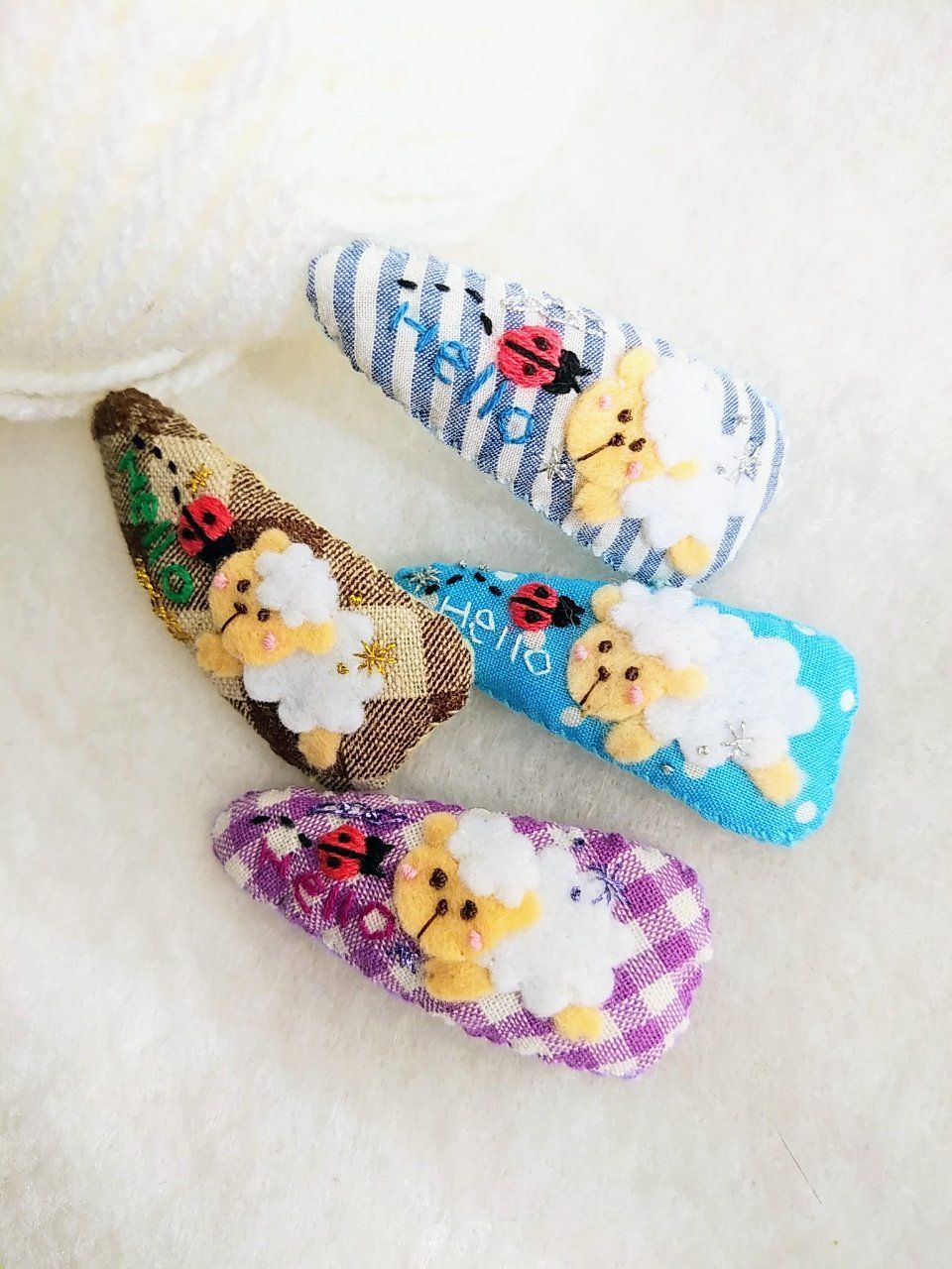 鼻歌くまさん♡5センチパッチンピン♡水色ドット 鼻歌くまさん♡5センチパッチンピン♡水色ドット