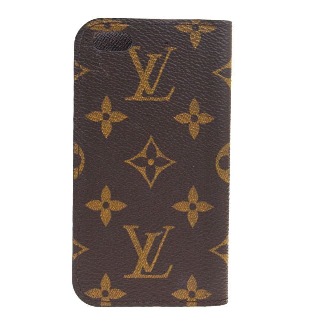 【中古】 ルイ・ヴィトン(Louis Vuitton) モノグラム モノグラム 手帳型/カード入れ付きケース iPhone SE 対応 ブラウン 07FA861