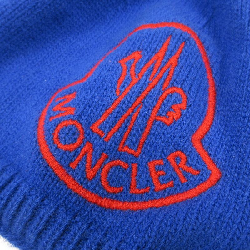 MONCLER グレー ニット帽　中古品 2025年最新】MONCLER カラー：グレイ系 ニット帽・ビーニーの