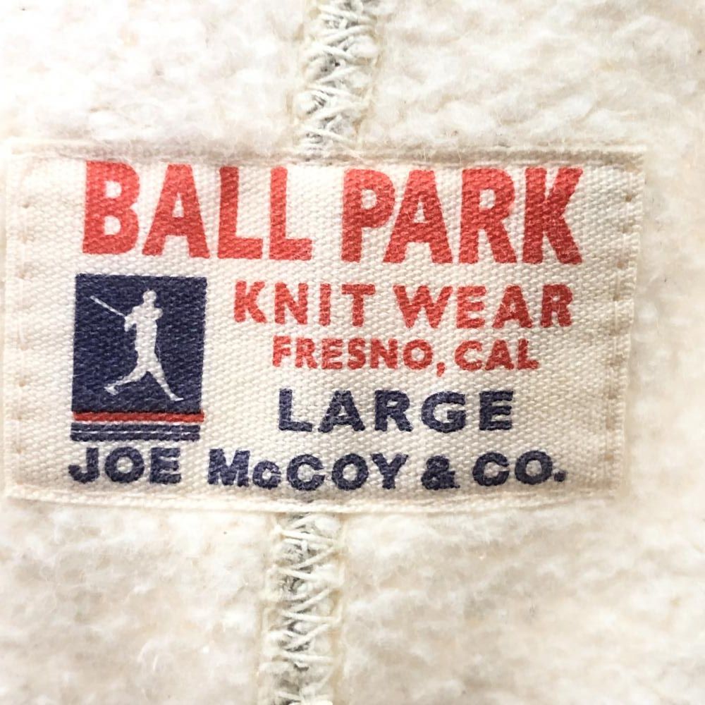 ジョーマッコイ JOE McCOY BALL PARK スウェット上下セット L JOE McCOY ジョーマッコイ BALL PARK KNIT WEAR スウェット