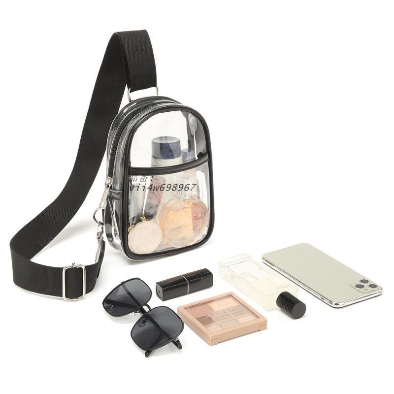 送料無料 透明PVCスリングバッグ トレンディなゼリークロスボディバッグ クリア クロスボディバッグ PVCかばん防水バッグ   vii4w698967