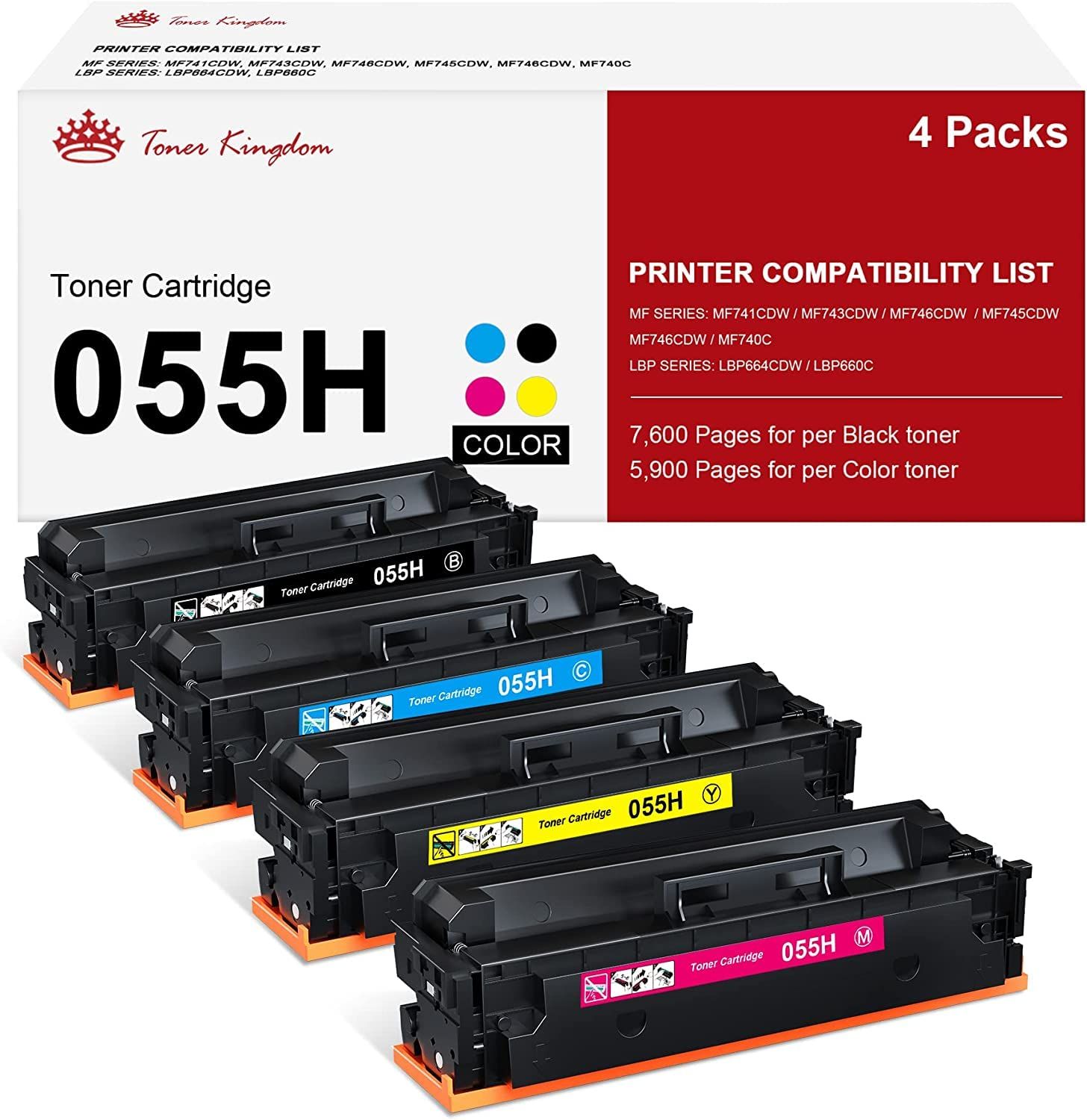 Canon 055 H トナーカートリッジ2個セット　新品 ワンクリックまとめ買い】トナーカートリッジ 055Hシリーズ全4色
