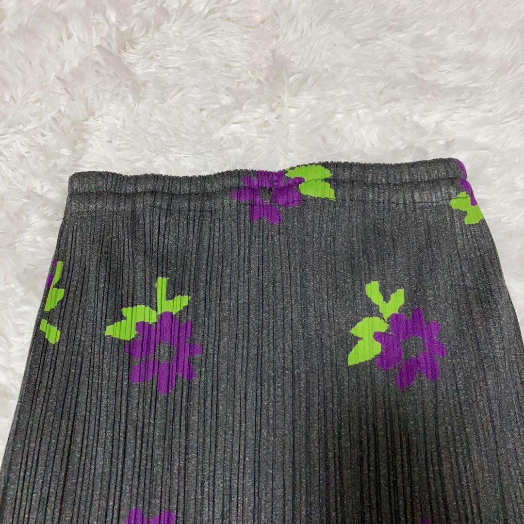 希少✨美品 PLEATS PLEASE マキシ丈スカート 花柄 変形 台形 01 美品】PLEATS PLEASE スカート 花柄 総柄 マキシ丈 変形 台形