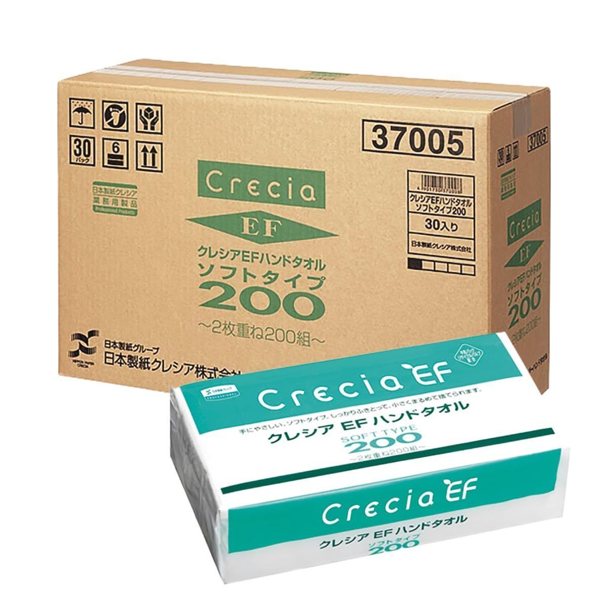 ソフト200 30個 EFハンドタオル クレシア