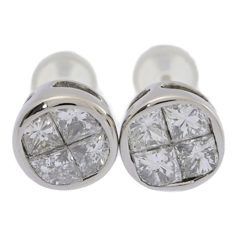 Pt900 ダイヤ0.5ct ピアス　ベゼルセッティング Pt900 ダイヤ0.5ct ピアス ベゼルセッティング