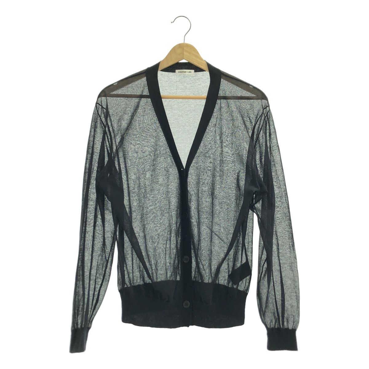 Deuxieme Classe ドゥーズィエムクラス 2025SS VOILE Vネック カーディガン F ブラック レディース