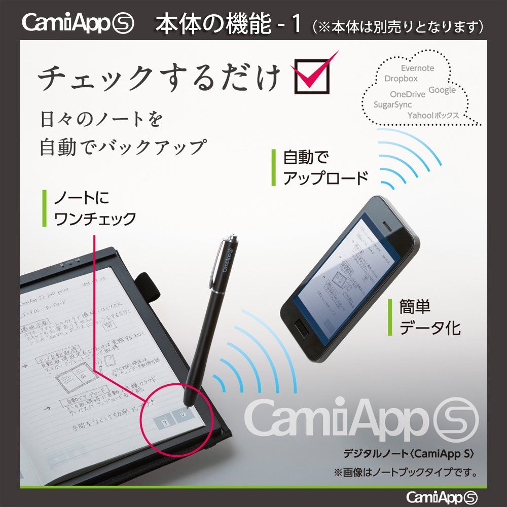 CamiApp iphone対応と専用メモパッド