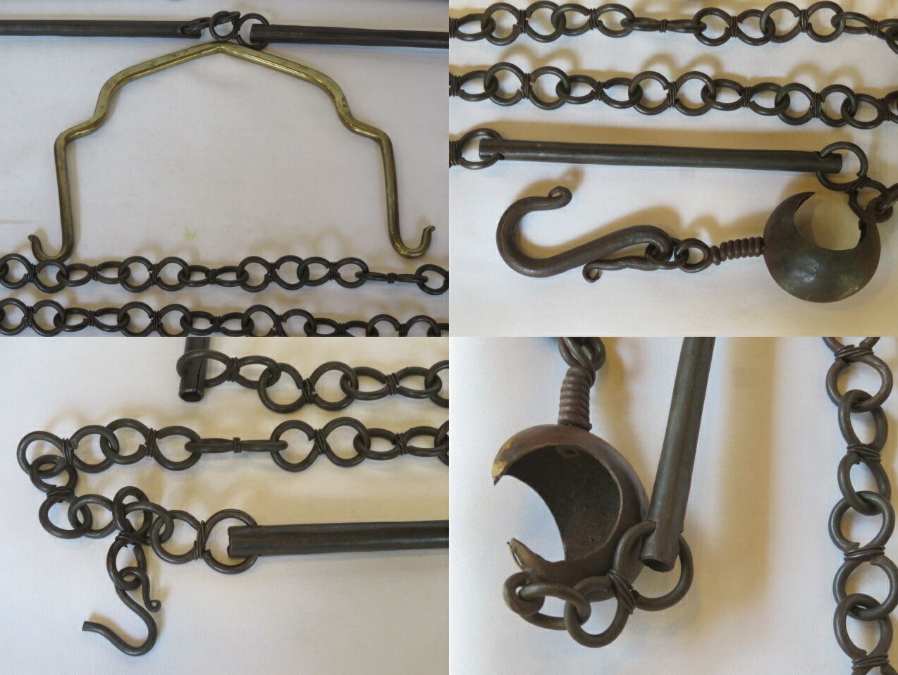 四月◇特売品）時代 釣釜道具 表千家釣手 釜鎖セット茶道具【税込