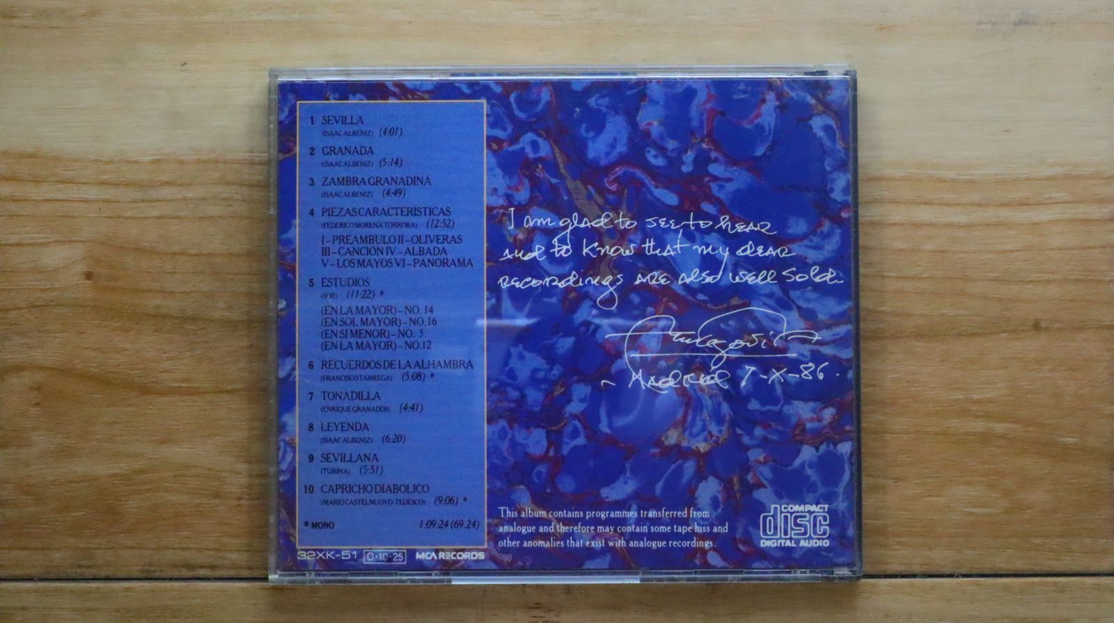 国内盤CD☆アンドレス・セゴビア/Andr s Segovia□ セゴビア自撰名演集