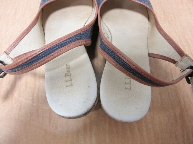 L.L.Bean エルエルビーン サンダル ヒール ブルー系 size7M(約24cm)