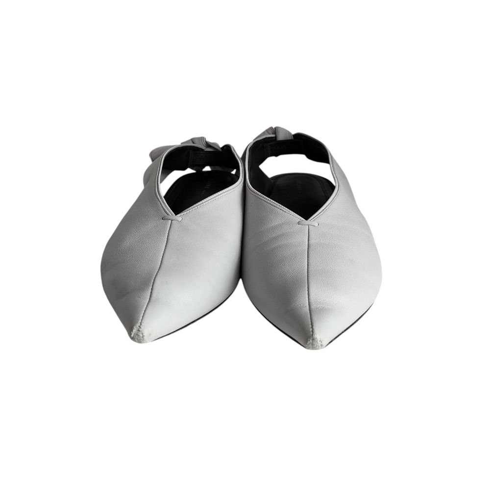 良品 CELINE セリーヌ フィービー期 レザー スリングバックリボン v  