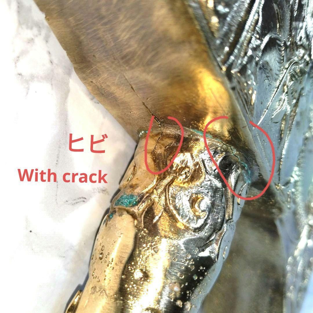 銅の斧 ブロンズ製の斧 48cm チベット密教法具 龍紋 龍文 金剛斧 仏具 
