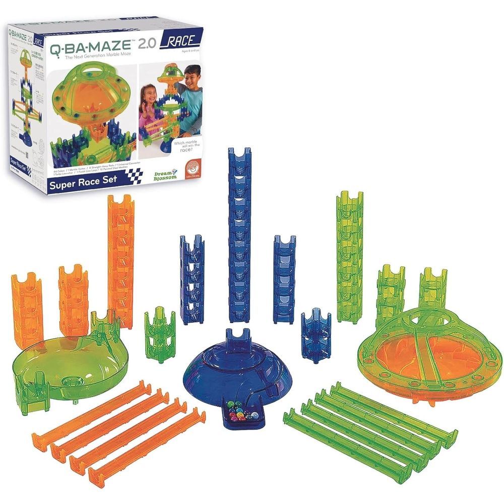 100%新品，限定セール ドリームブロッサム MindWare キューバメイズ Q-BA-MAZE スーパーレースセット 玉転がしおもちゃ 迷路 ピタゴラ遊び 6歳以上 知育玩具 おもちゃ 知育玩具