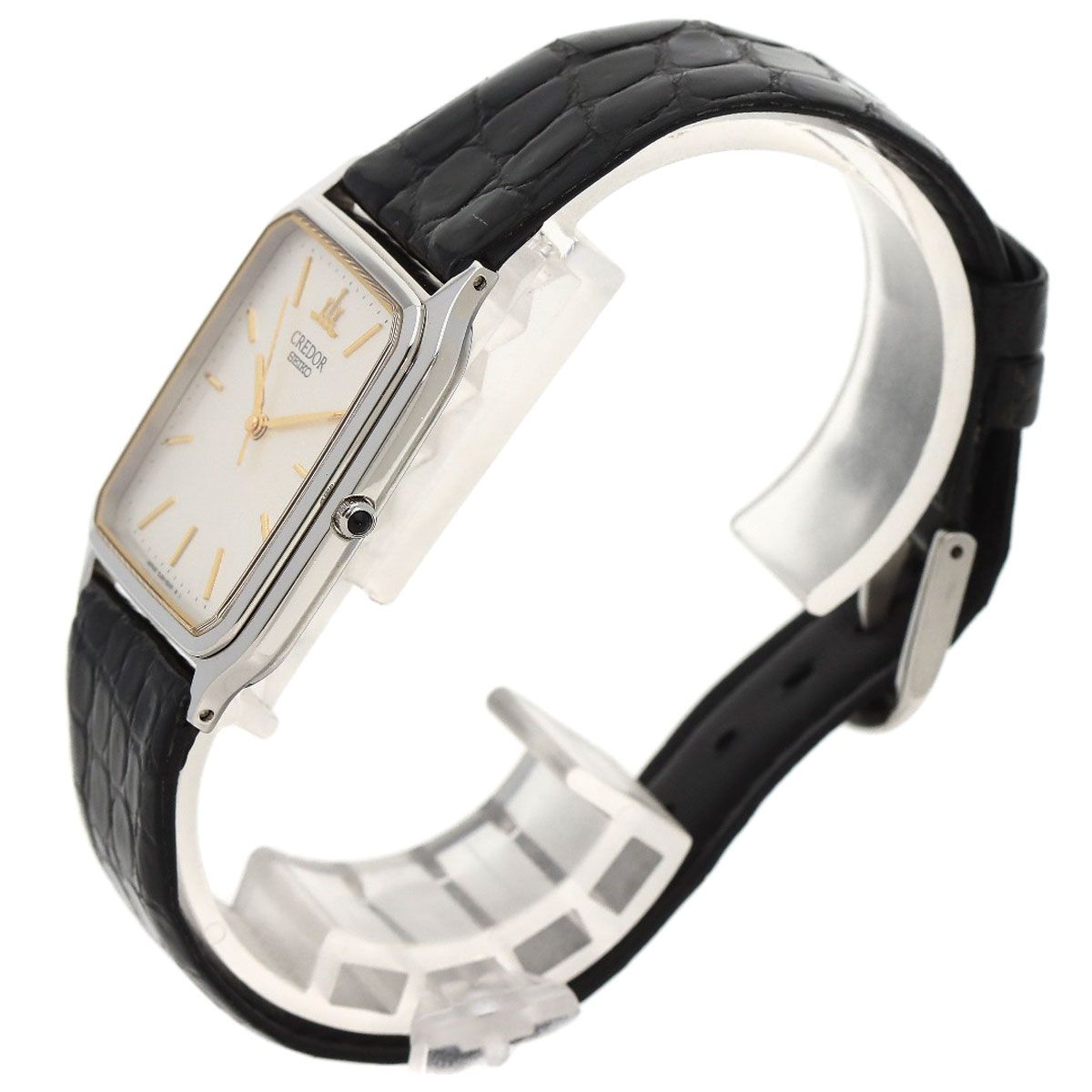 SEIKO セイコー 8J81-5020 クレドール スクエア SS×革ベルト