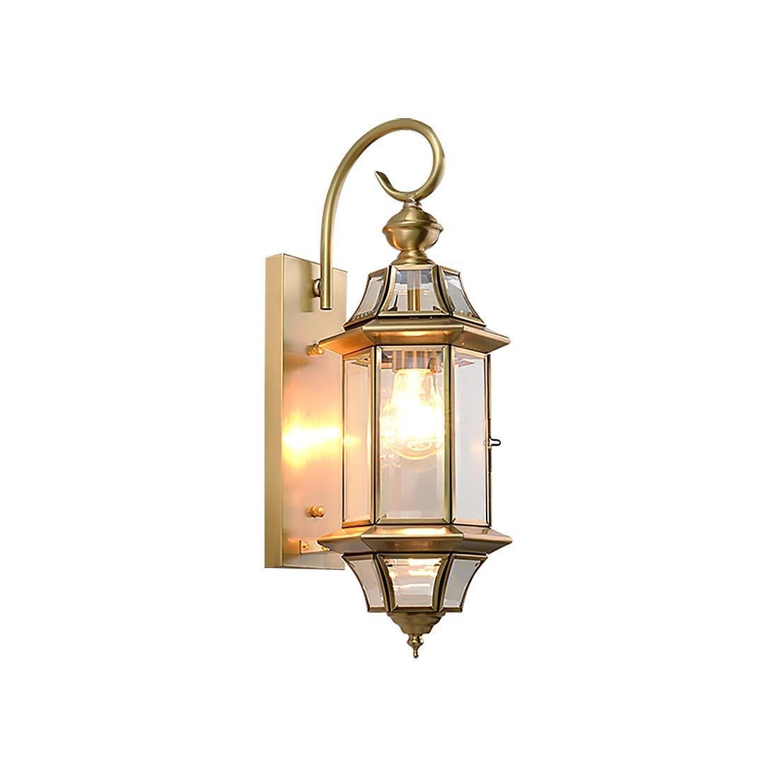 壁掛け照明 レトロ ブラケットライト 銅製 玄関照明 ブラケットライト おしゃれ アンティーク風 ポーチヴィンテージ 千飾 外灯 門灯 庭園灯 屋外 壁面用 照明器具