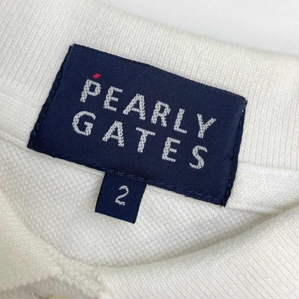 サイズ：2 PEARLY GATES パーリーゲイツ 半袖ポロシャツ ホワイト系