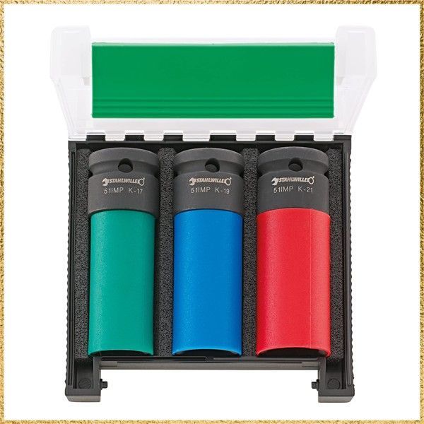 彡送料無料でお届け 彡 STAHLWILLE スタビレー 3点組 ホイールナットセット ケース付 51IMPK|3