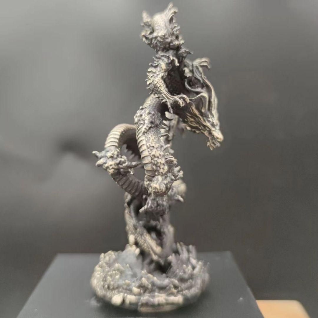 銅細工 神竜 彫刻 書道具 文房具 装飾品 工芸品 美術品 置物