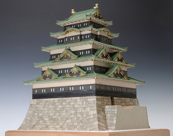 木工用アロンアルファ＋カッター＋紙やすり付き ウッディジョー 木製建築模型 1|150 江戸城 佐川急便