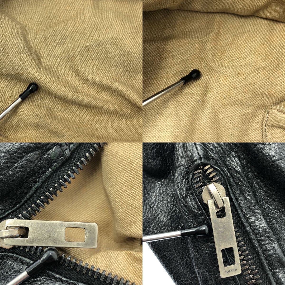 RUFFO / ルッフォ | レザー ジップ デザイン ショルダーバッグ  