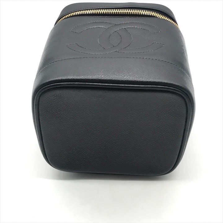 美品 CHANEL シャネル ココマーク キャビアスキン バニティ ハンド  
