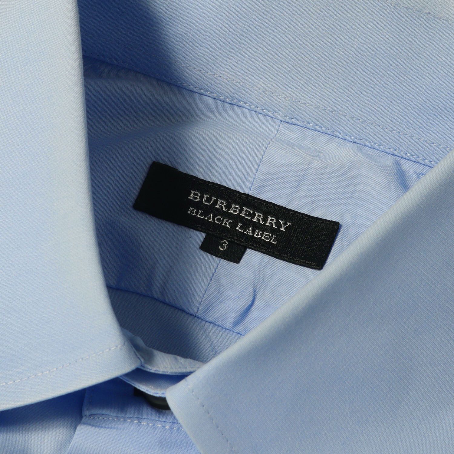 【交渉OK】【送料無料】バーバリーブラックレーベル サックスBD　ドレスシャツ　ポプリン　ビジネスシャツ　 本物 R 1029 bx 029389 BURBERRY BLACK LABEL（バーバリーブラックレーベル）ドレスシャツ 黒