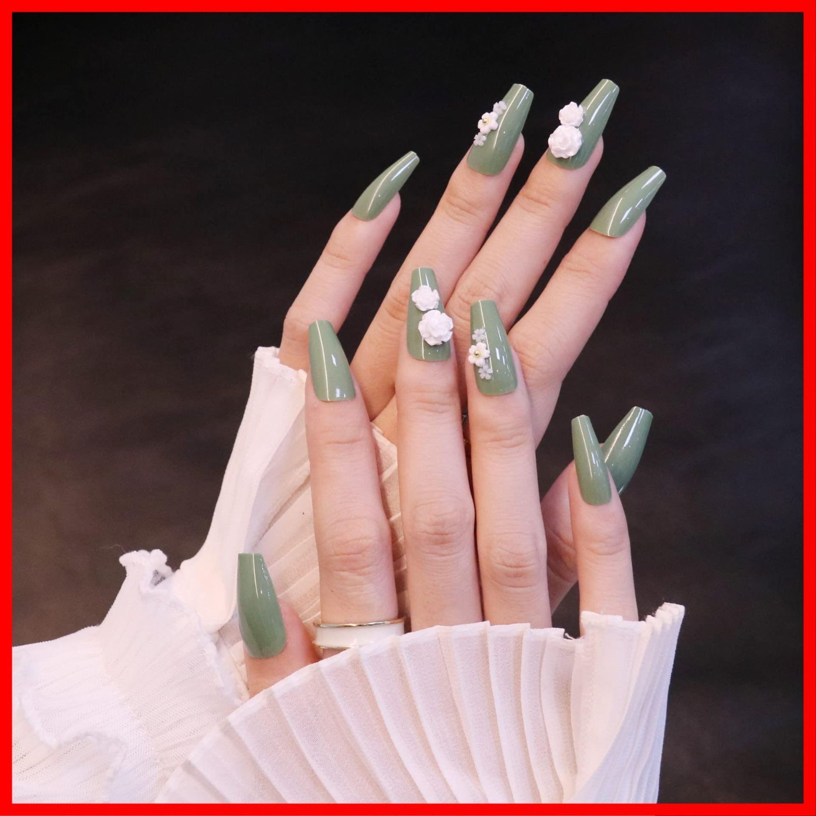 在庫セール】Sun&Beam Nails ネイルチップ バレリーナ コフィン 3D