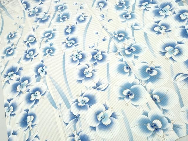 平和屋着物∴夏物 浴衣 胡蝶蘭 金彩 綿 逸品 CAAW0942ng - メルカリ 