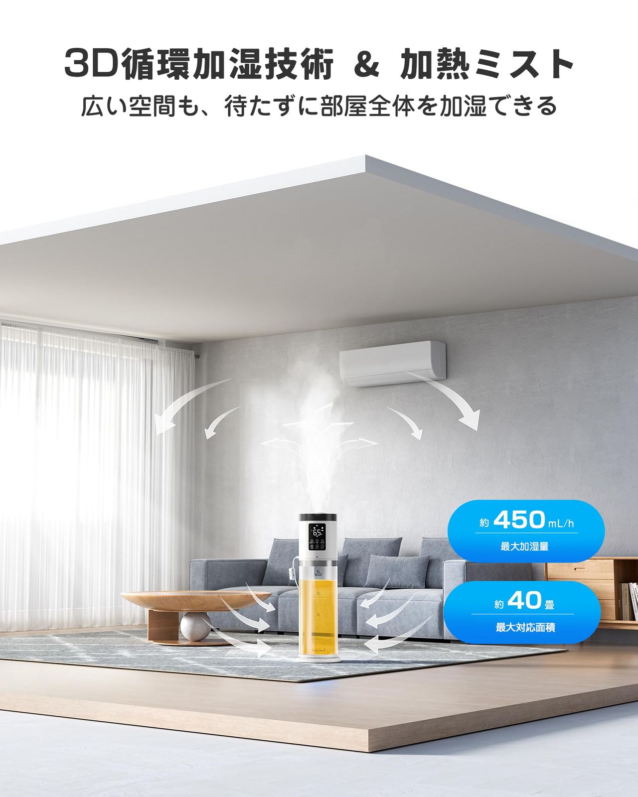 6重除菌浄化-AI知能調湿 加熱＆超音波