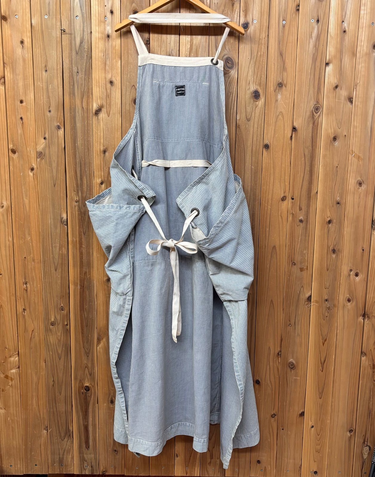 幸運な KAPITAL duffle キャピタル デニム エプロン ヒッコリー ワークエプロン ロング丈 自由な船積みは、今買う。