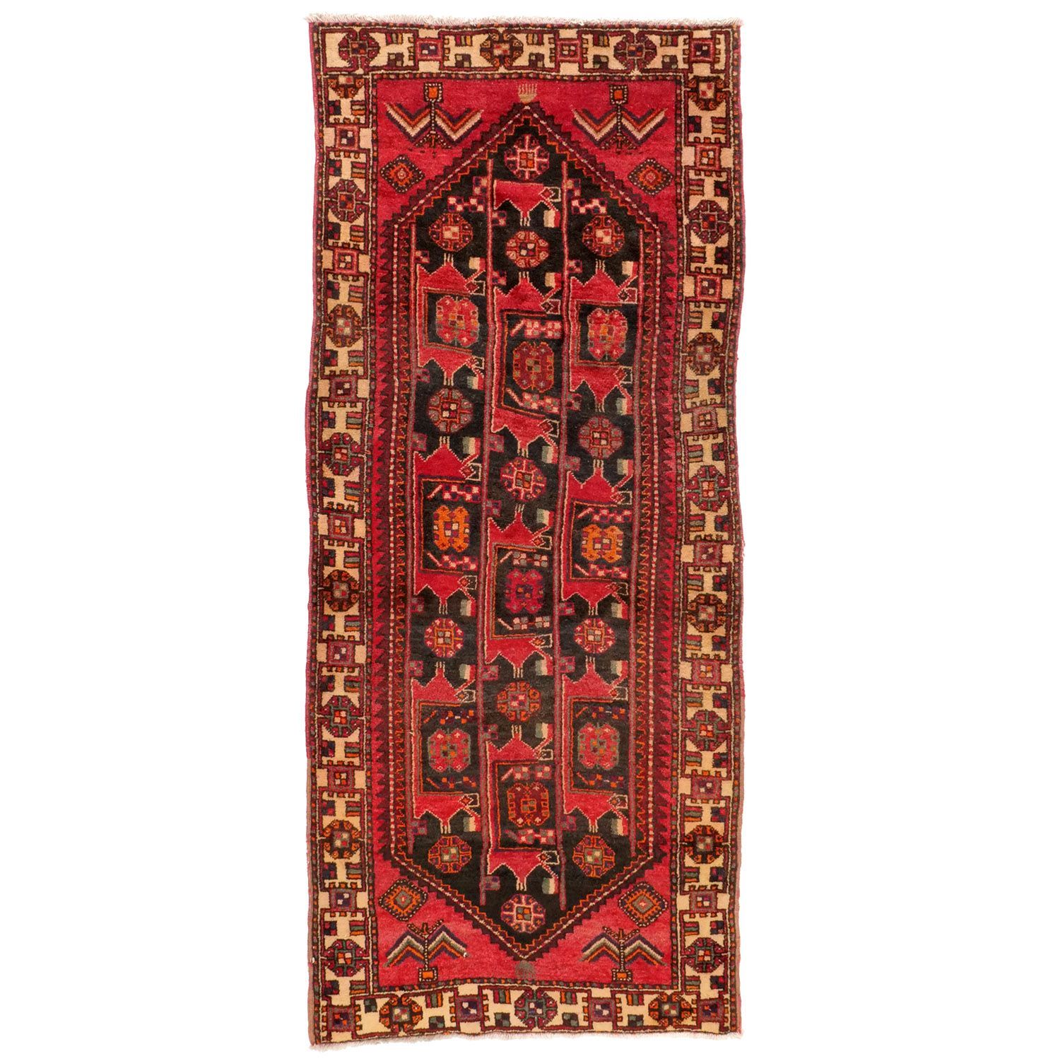 グーチャン 1960年代 2300×950mm セミアンティーク エルサリギュル 手織り- carpet-アンティークペルシャ絨毯 ヴィンテージラグ専門店 送料無料