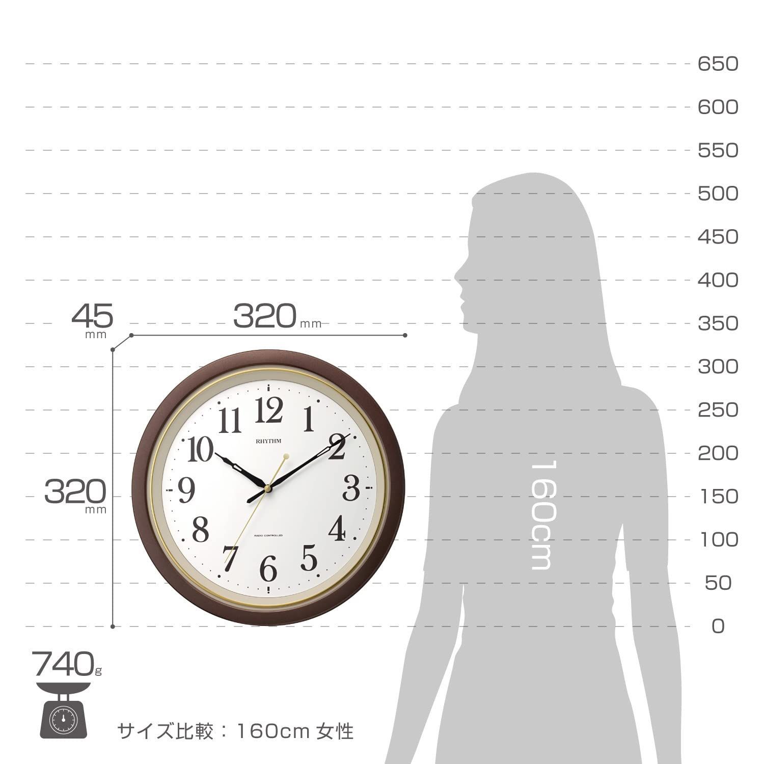 Small World 電波時計 4MN554RH10 アイボリー