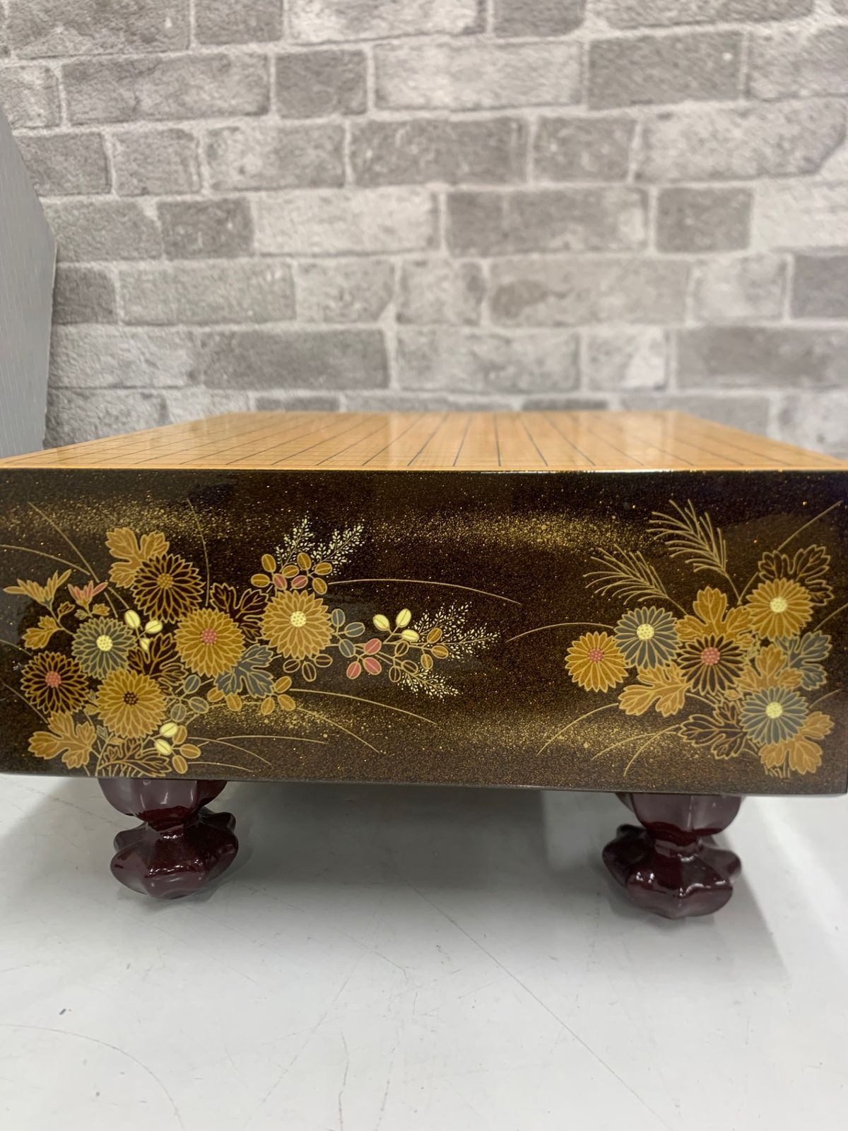 漆芸碁盤 ミニサイズ 柳山作 ミニ碁盤 ミニ碁石 セット