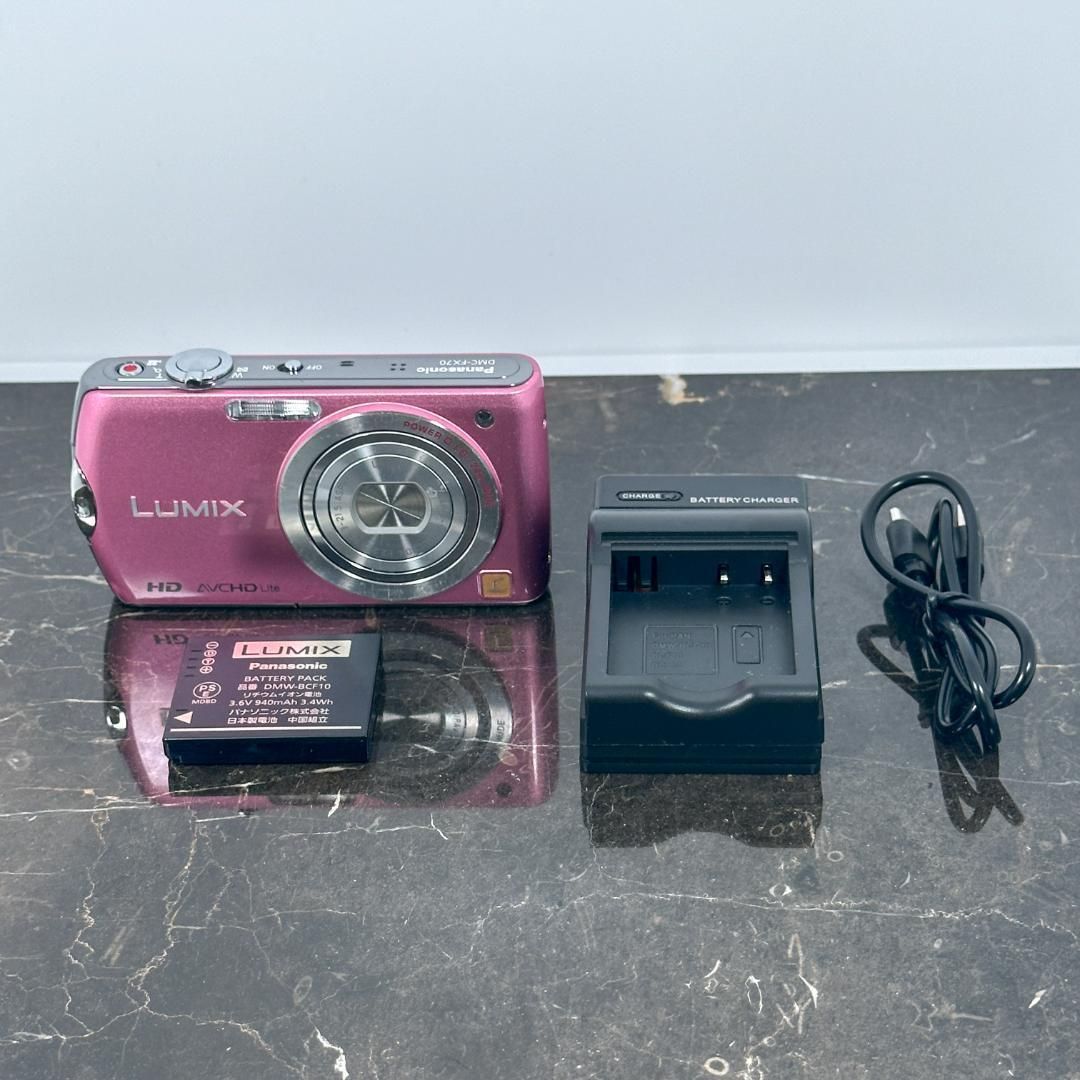 Panasonic LUMIX DMC-FX70 ピンク パナソニック ルミックス デジカメ デジタルカメラ コンパクトデジカメ コンデジ カメラ 動作品 明るいレンズ 広角24mm 光学5倍ズーム おしゃれカラー