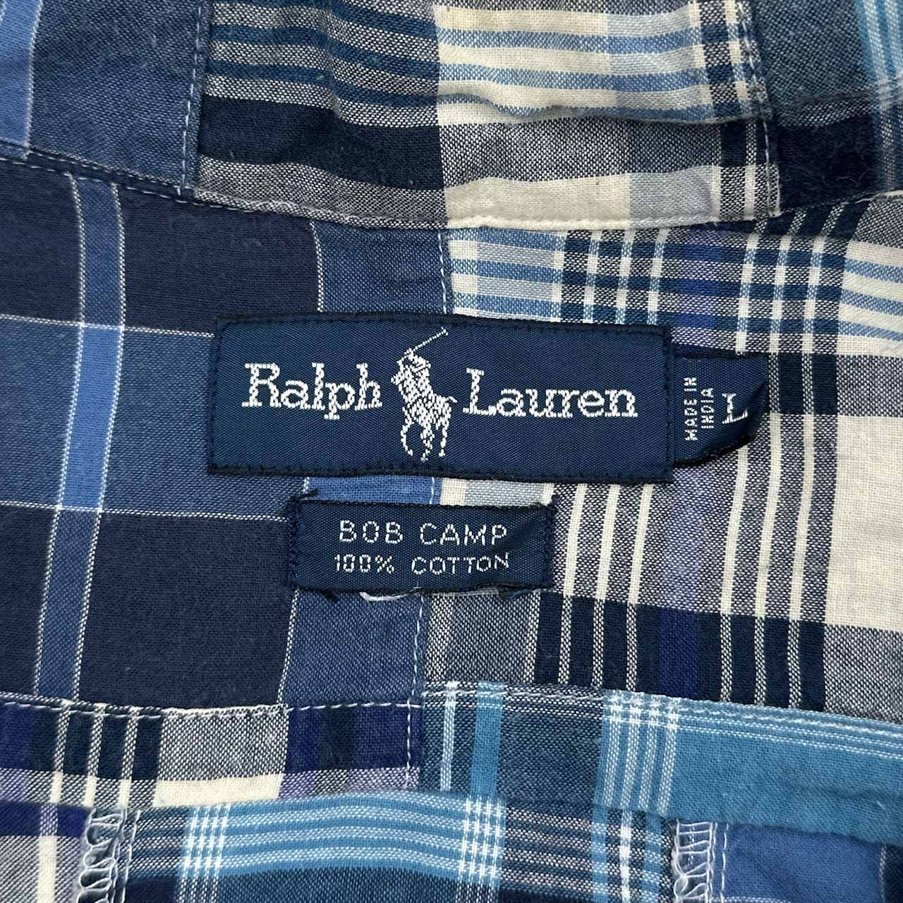90s 00s Ralph Lauren BOB CAMP パッチワーク ボタンダウン 半袖