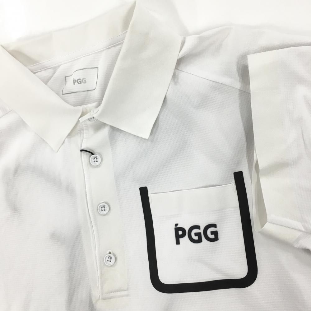 新品】PGGパーリーゲイツ 半袖ポロシャツ 白 サイドロゴ