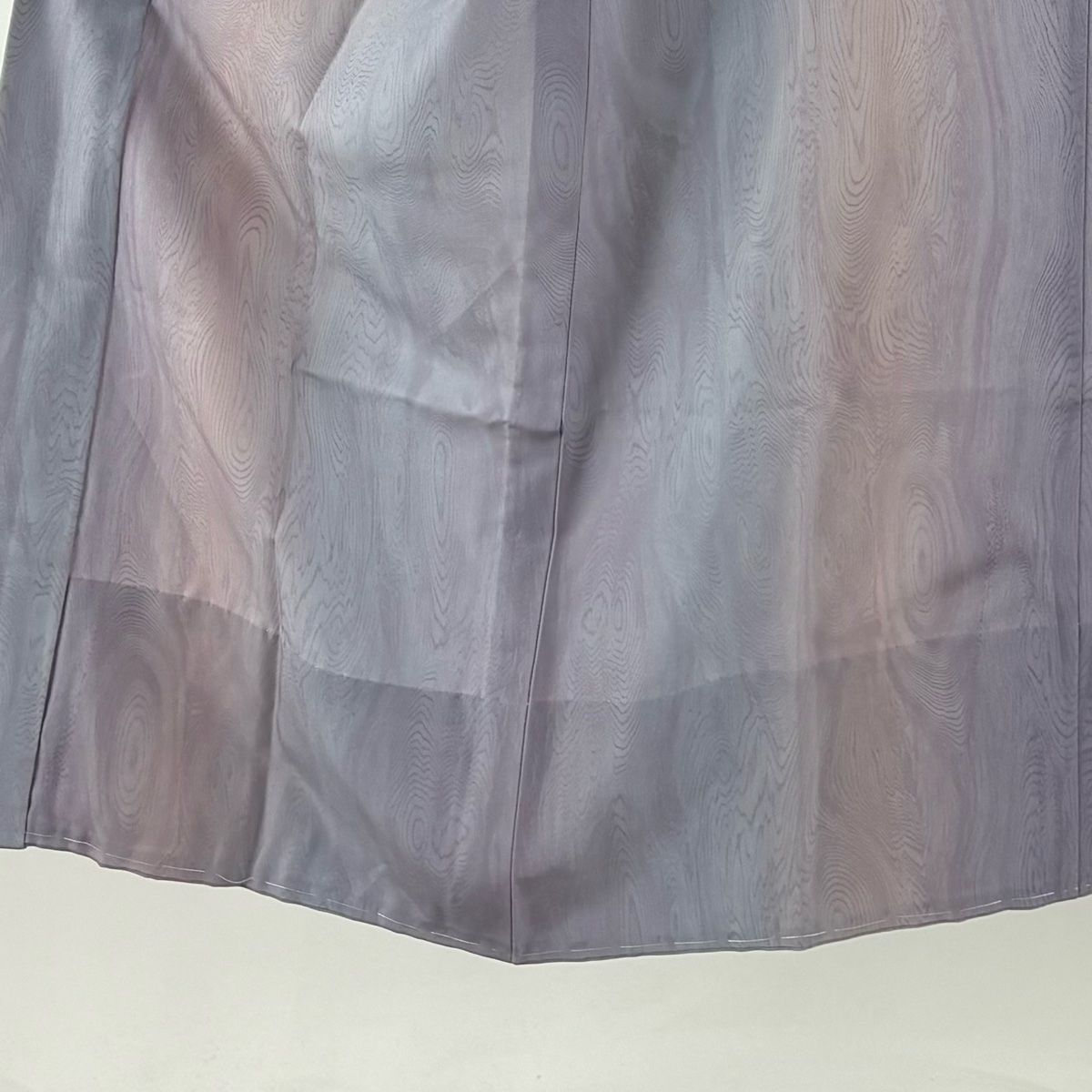 長襦袢 身丈129cm 裄丈66.5cm M 木目 染め分け ぼかし 薄紫 正絹 秀品