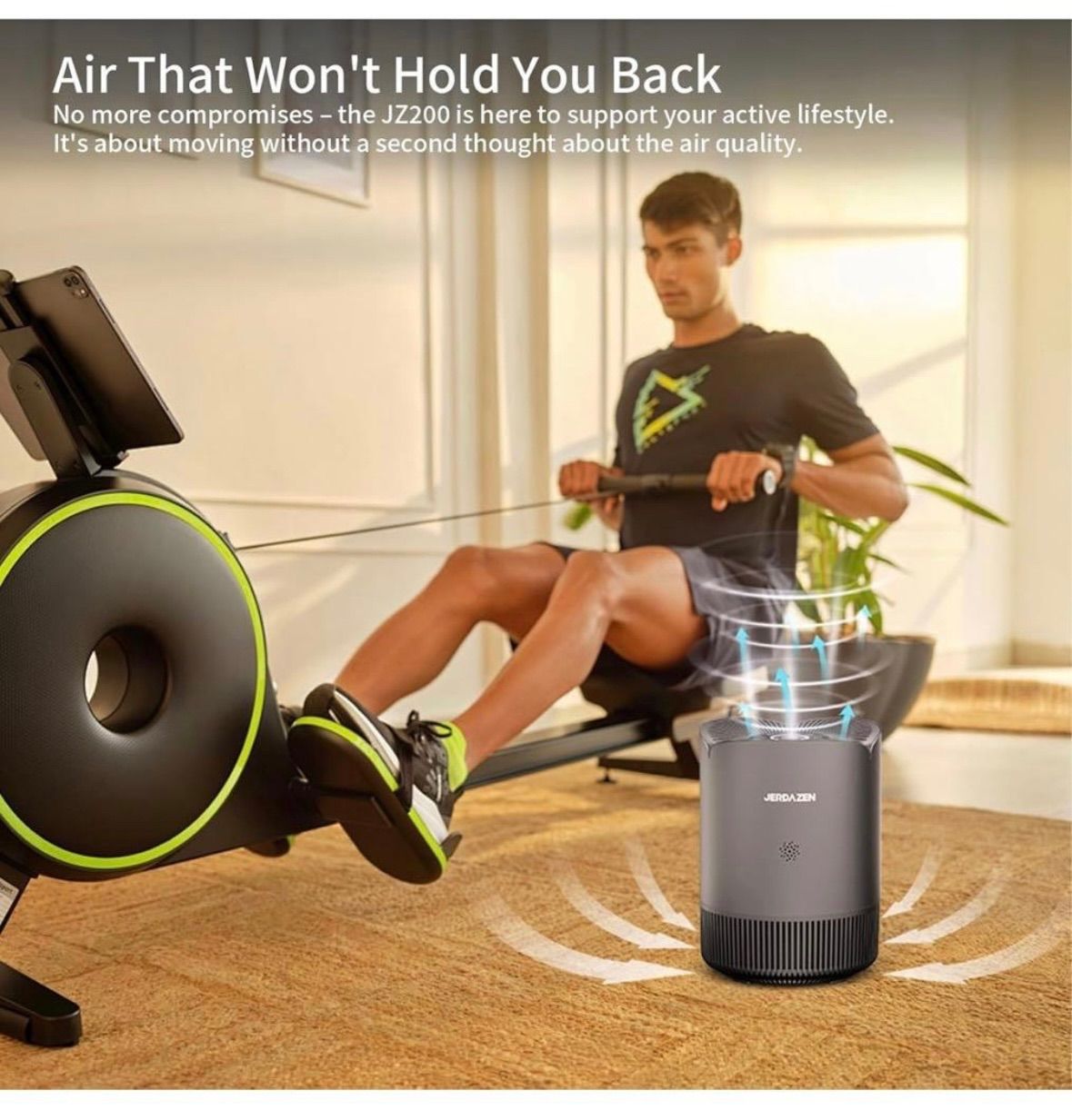 Jerdazen】空気清浄機 小型 17畳 脱臭 卓上 軽量 ペット グレー 安い