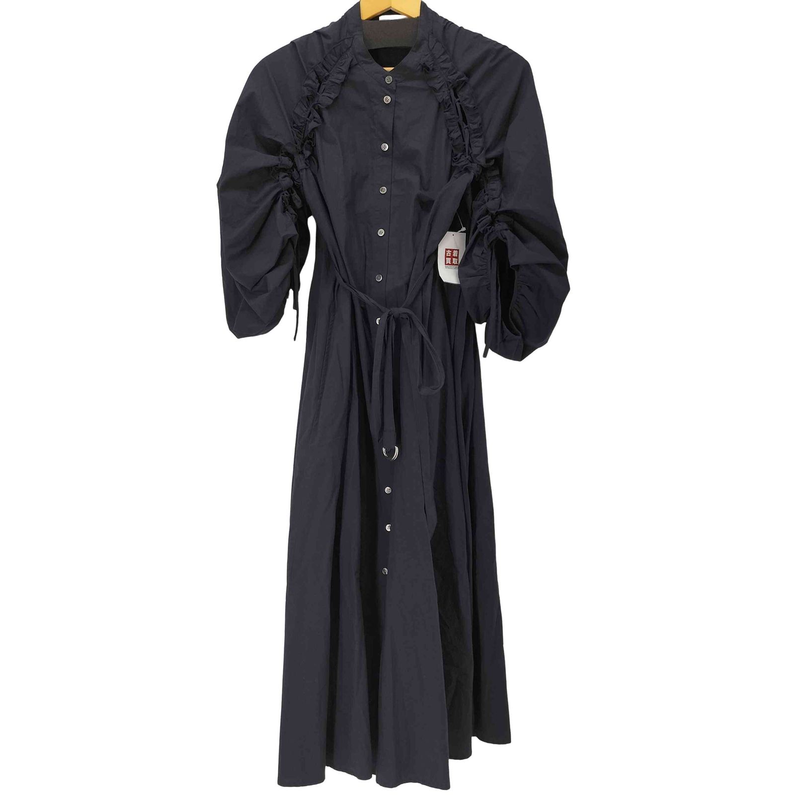 Aimeine ドロストフリルスリーブシャツワンピース