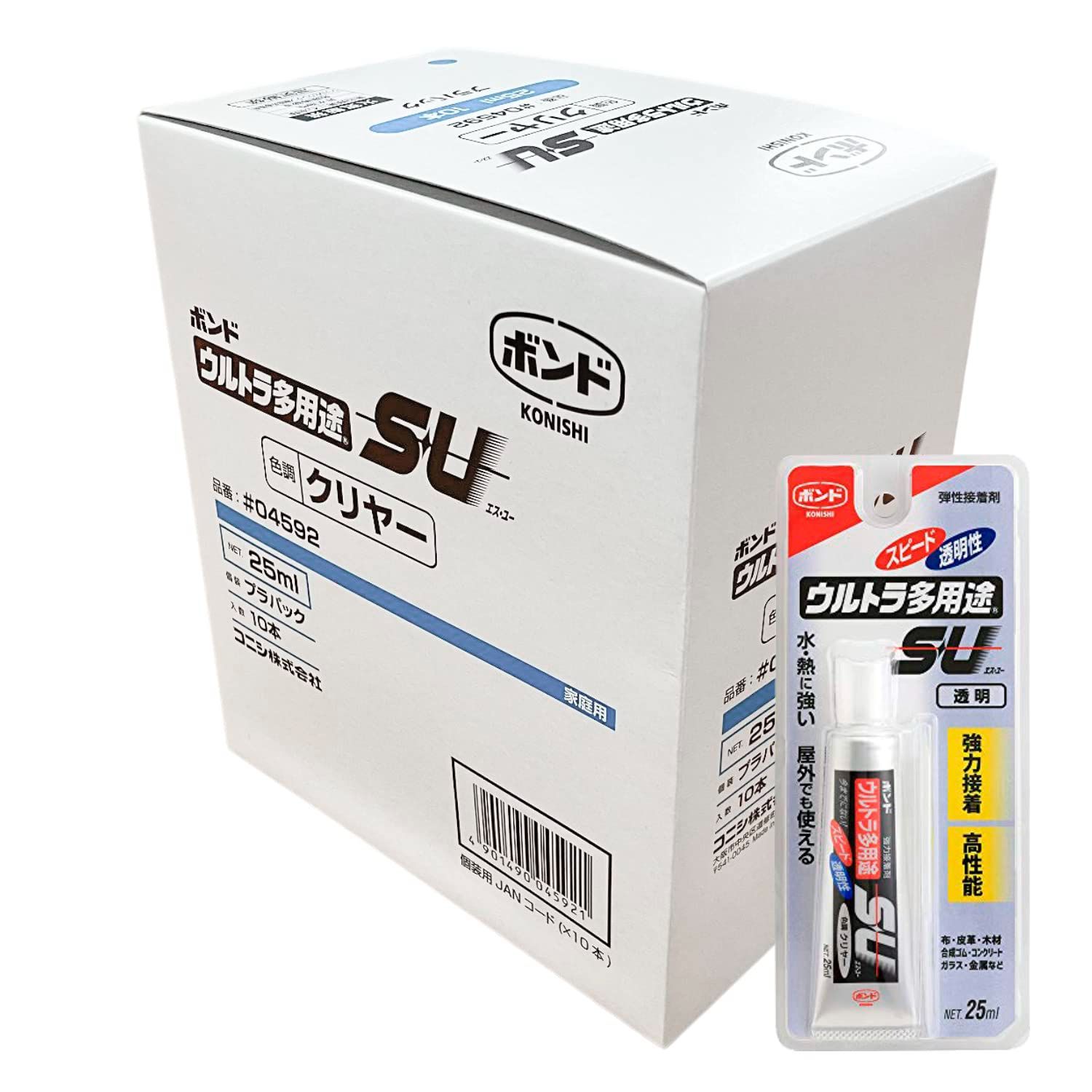 クリヤー_25ml_小箱 【箱売り】 コニシ(KONISHI) ボンド ウルトラ多用途S・U クリヤー 25ml 10本入