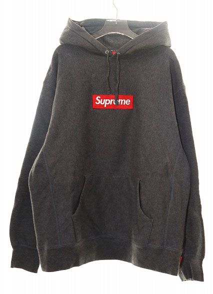 シュプリーム SUPREME 21AW BOX LOGO HOODED SWEATSHIRT CHARCOAL M ボックス ロゴ フーデッド スウェット パーカー チャコール 【ブランド古着ベクトル】AA 240823