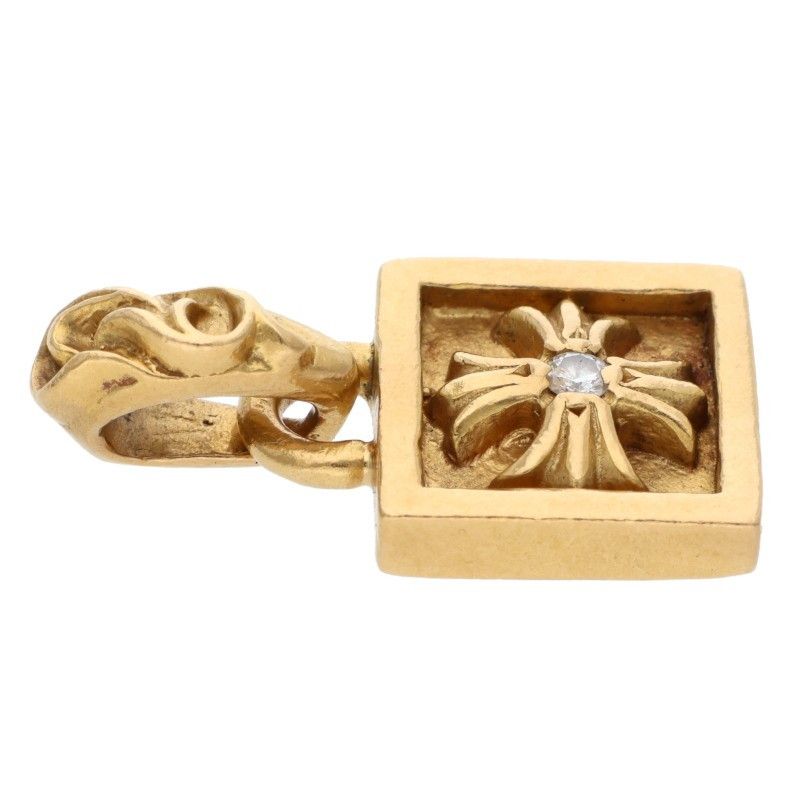 クロムハーツ　22k 1Pダイヤ クロムハーツ スタックチャーム 1Pダイヤモンド クロムハーツ 22K