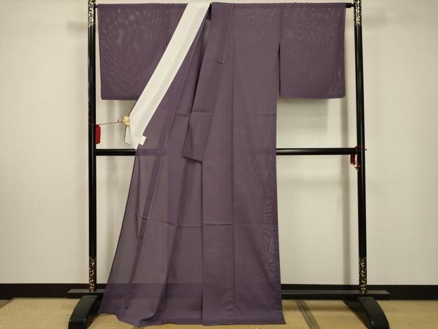 平和屋着物 夏物 色無地 絽 浅紫色 洗える着物 AABA5648sx