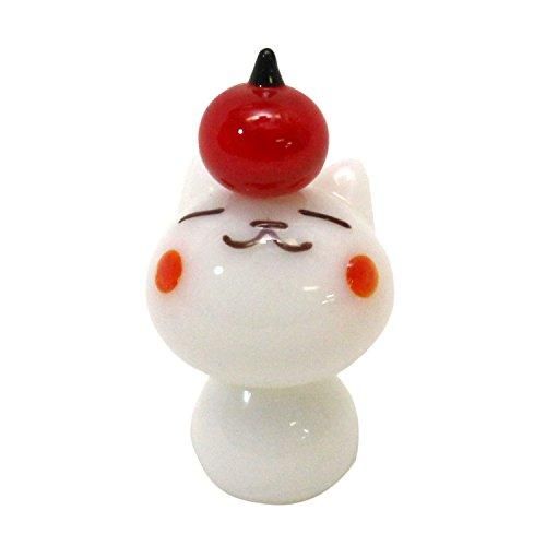 【新品・5営業日で発送】フォーカート ガラス細工 リンゴのっけネコ (CKK302)【入数:3】