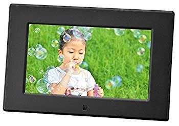 【】【非常に良い】グリーンハウス デジタル フォトフレーム 7型 ワイド液晶 高精細 (800×480Pixel) ブラック GH-DF7V-BK