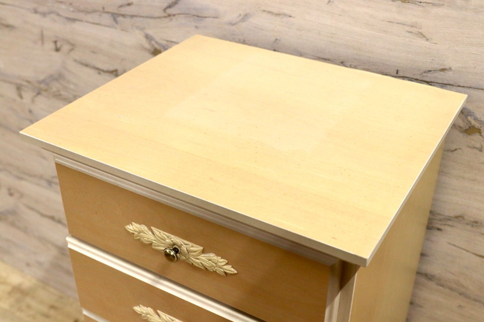 GMIH219○Lynn Hollyn | リンホーリン サイドチェスト トールチェスト IDC大塚家具 シャビーシック アンティーク調 リビング収納