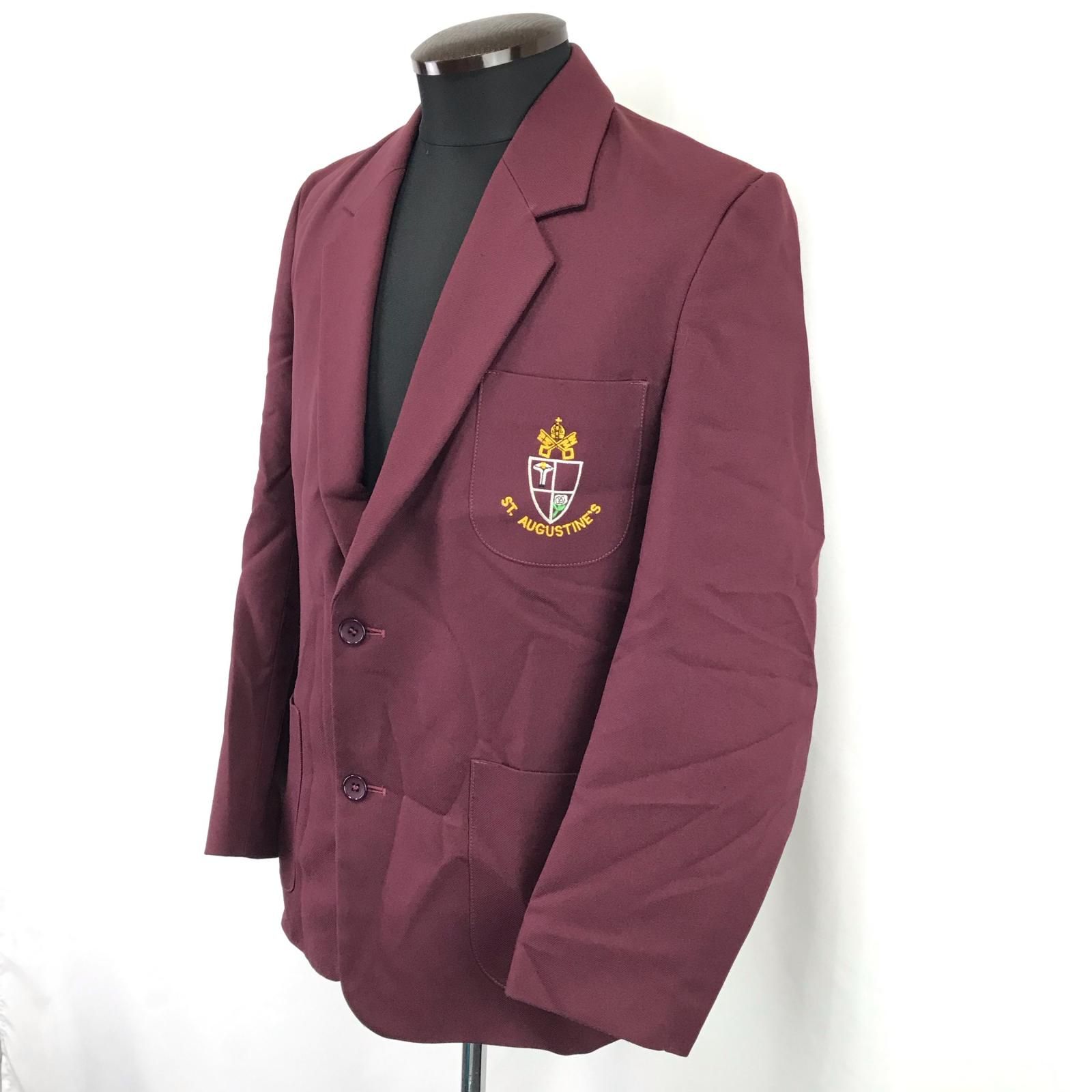 St. Augustine】 テーラードジャケット/ブレザー【34/メンズS-M程度/wine red】SCHOOL JACKET/アウター/Distinctive/Jumper◆BJ052-c St. Augustine】 テーラードジャケット/ブレザー【34/メンズS-M程度