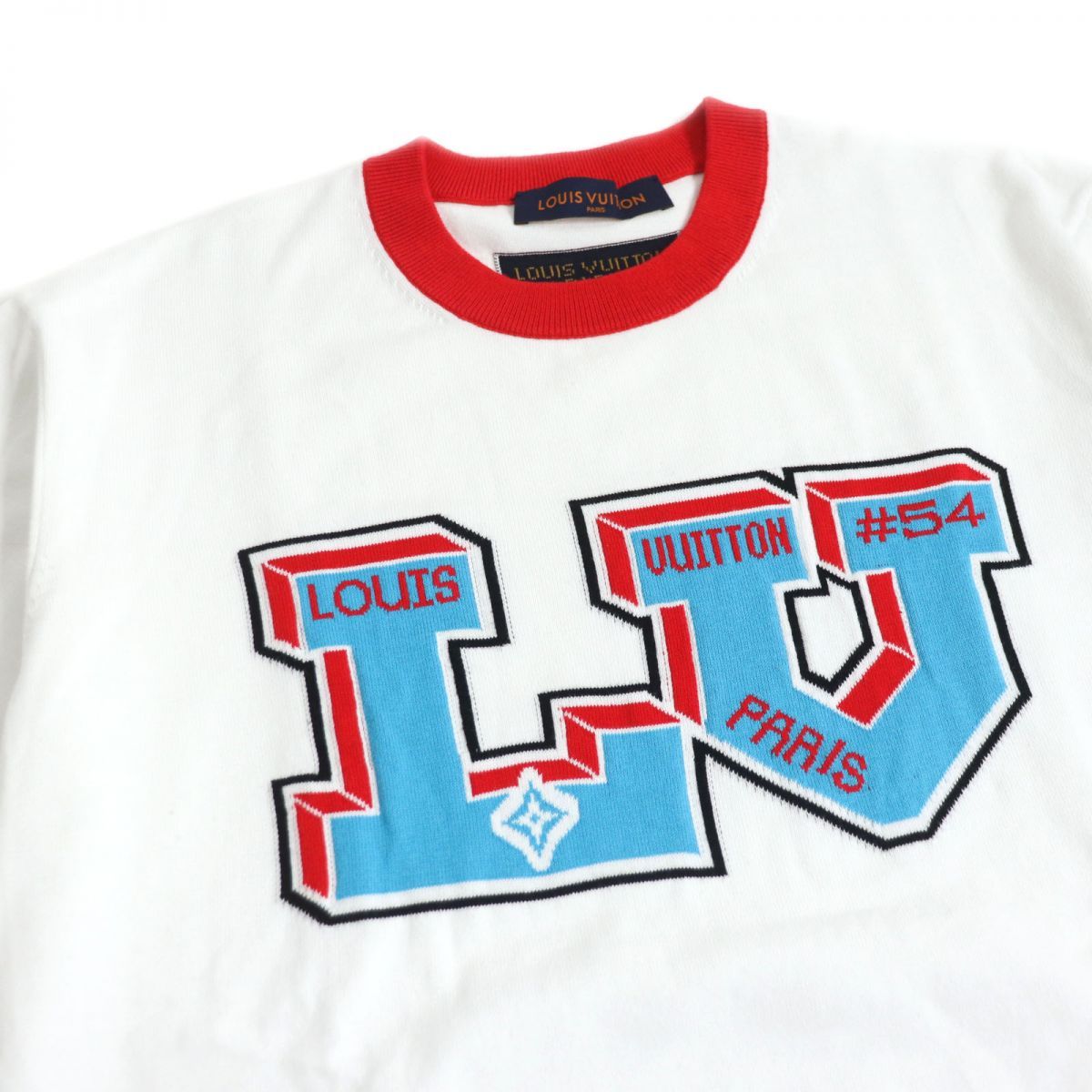 5805【人気Mサイズ】ルイヴィトン‪☆インサイドアウトロゴ入りニット クリーム 5805【人気Mサイズ】ルイヴィトン‪☆インサイドアウトロゴ入り‬